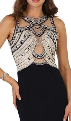 Formal Gowns May Queen - Jewel Embellished Sleeveless Evening Gown