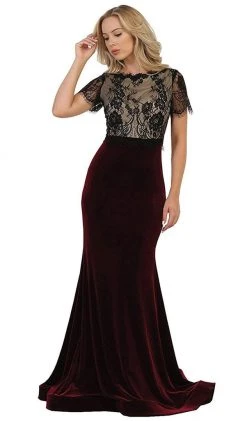 Formal Gowns May Queen - Lace Bateau Sheath Evening Dress