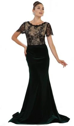Formal Gowns May Queen - Lace Bateau Sheath Evening Dress