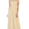 May Queen - Lace Cap Sleeve Bateau A-line Dress MQ1590 - 1 Pc Champagne In Size 20 Available