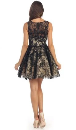 May Queen - Lace Illusion Jewel A-line Cocktail Dress 17 May Queen - Lace Illusion Jewel A-line Cocktail Dress