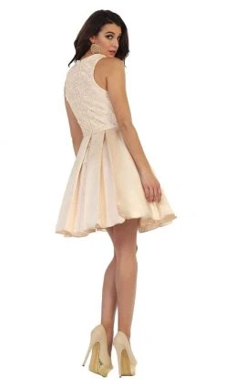 May Queen - Lace Jewel A-line Cocktail Dress Cocktail Dresses 17 May Queen - Lace Jewel A-line Cocktail Dress Cocktail Dresses