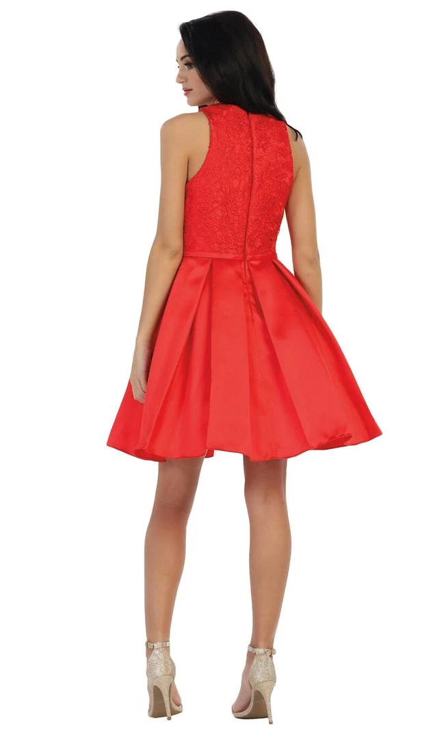 May Queen - Lace Jewel A-line Cocktail Dress Cocktail Dresses 10 May Queen - Lace Jewel A-line Cocktail Dress Cocktail Dresses