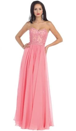 Formal Gowns May Queen - Lace Sweetheart A-line Evening Dress 17 Formal Gowns May Queen - Lace Sweetheart A-line Evening Dress