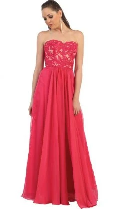 Formal Gowns May Queen - Lace Sweetheart A-line Evening Dress 21 Formal Gowns May Queen - Lace Sweetheart A-line Evening Dress