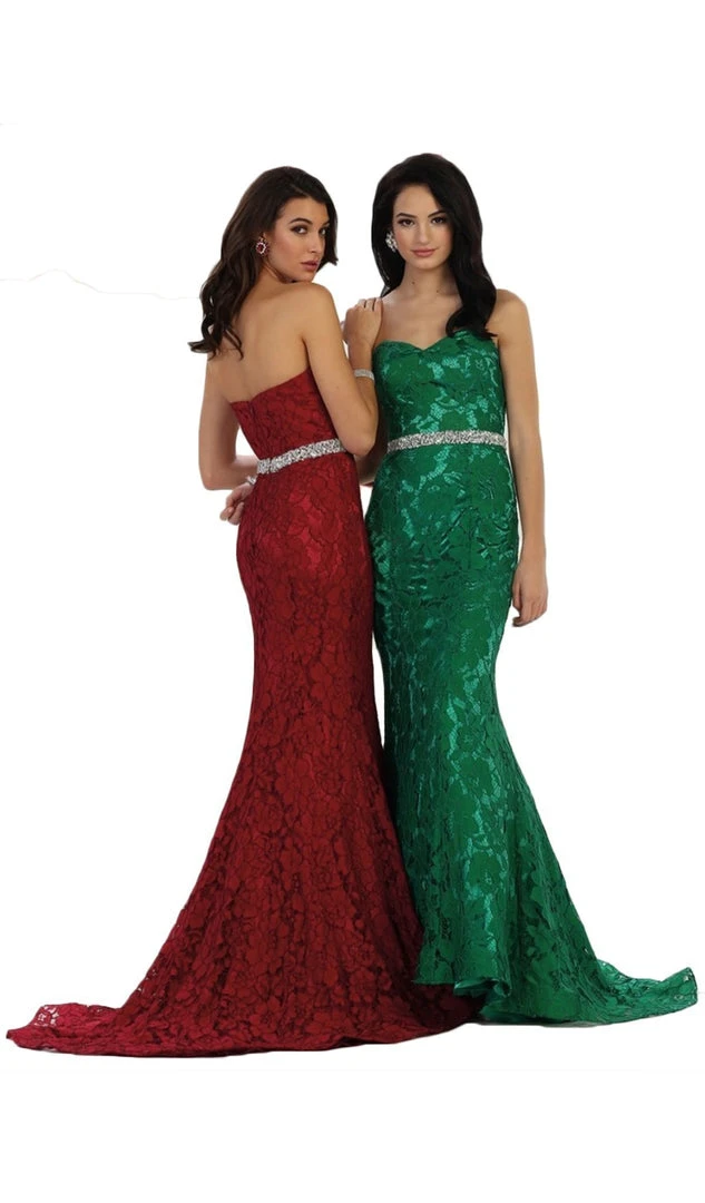 May Queen - Lace Sweetheart Trumpet Evening Dress Formal Gowns 9 May Queen - Lace Sweetheart Trumpet Evening Dress Formal Gowns