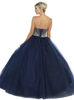 May Queen - LK114 Strapless Embellished Ballgown Formal Gowns 9 May Queen - LK114 Strapless Embellished Ballgown Formal Gowns