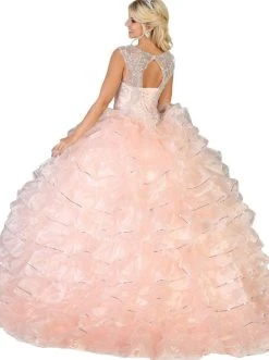May Queen - LK125 Embellished Scoop Tiered Quinceanera Formal Gowns 11 May Queen - LK125 Embellished Scoop Tiered Quinceanera Formal Gowns