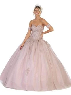 Formal Gowns May Queen - LK129 Embellished Sweetheart Ballgown