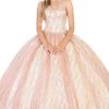 Formal Gowns May Queen - LK134 Embellished V-neck Ballgown 2 Formal Gowns May Queen - LK134 Embellished V-neck Ballgown