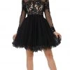 Cocktail Dresses May Queen - Long Sleeved Lace Party Dress
