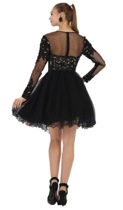 Cocktail Dresses May Queen - Long Sleeved Lace Party Dress