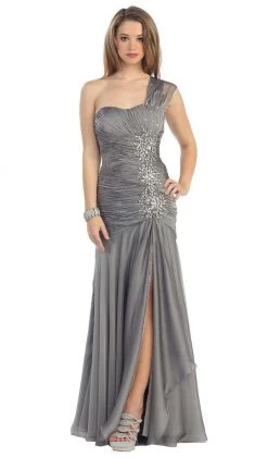 May Queen - MQ-1013 Ruched Sweetheart A-line Evening Dress Formal Gowns