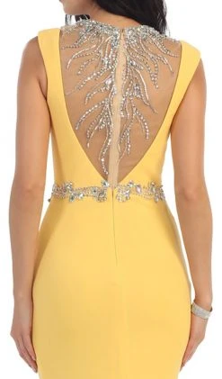 May Queen - MQ-1255 Bejeweled Sheer Sheath Evening Dress Formal Gowns 13 May Queen - MQ-1255 Bejeweled Sheer Sheath Evening Dress Formal Gowns