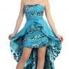 Formal Gowns May Queen - MQ 785 Embellished Ruched High Low Formal Dress