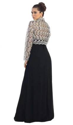 Formal Gowns May Queen - MQ1059 Hand Beaded Lace Mother Of The Bride Gown With Matching Jacket