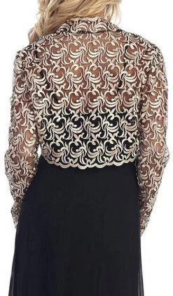 Formal Gowns May Queen - MQ1059 Hand Beaded Lace Mother Of The Bride Gown With Matching Jacket