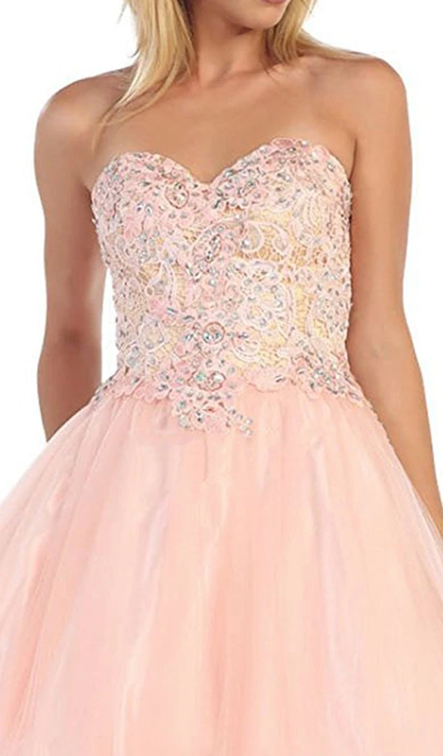 May Queen - MQ1123 Embellished Sweetheart A-line Cocktail Dress Cocktail Dresses 4 May Queen - MQ1123 Embellished Sweetheart A-line Cocktail Dress Cocktail Dresses