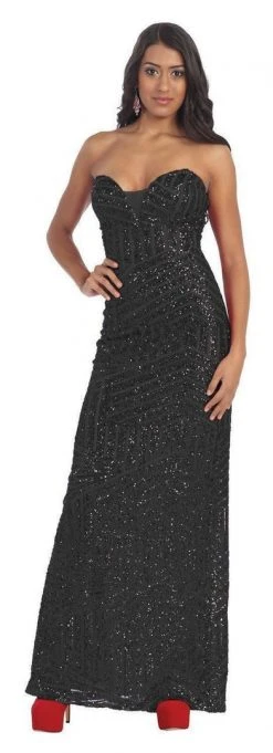 Formal Gowns May Queen - MQ1196 Sparkling Sequined Sweetheart Prom Gown 11 Formal Gowns May Queen - MQ1196 Sparkling Sequined Sweetheart Prom Gown