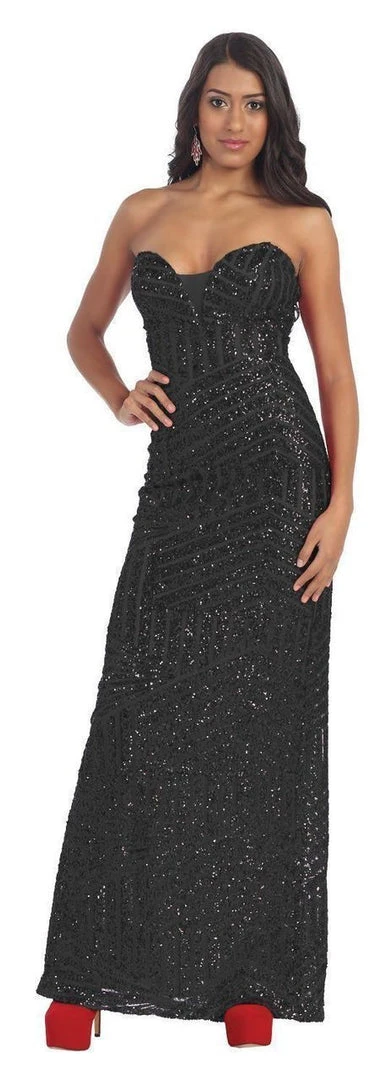 Formal Gowns May Queen - MQ1196 Sparkling Sequined Sweetheart Prom Gown 7 Formal Gowns May Queen - MQ1196 Sparkling Sequined Sweetheart Prom Gown