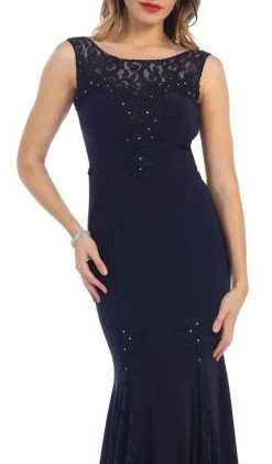 May Queen - MQ1250 Embroidered Sleeveless Bateau Neck Evening Dress Formal Gowns 11 May Queen - MQ1250 Embroidered Sleeveless Bateau Neck Evening Dress Formal Gowns