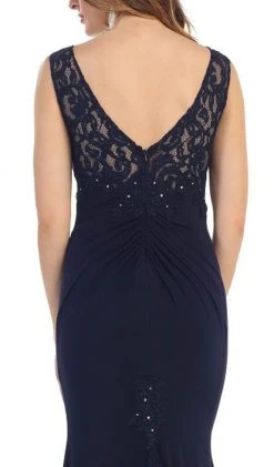 May Queen - MQ1250 Embroidered Sleeveless Bateau Neck Evening Dress Formal Gowns 13 May Queen - MQ1250 Embroidered Sleeveless Bateau Neck Evening Dress Formal Gowns