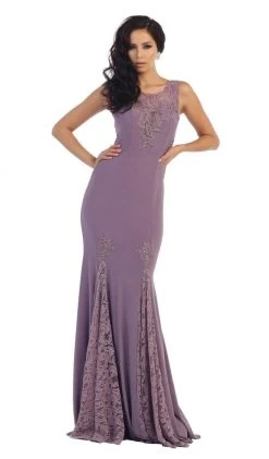 May Queen - MQ1250 Embroidered Sleeveless Bateau Neck Evening Dress Formal Gowns 16 May Queen - MQ1250 Embroidered Sleeveless Bateau Neck Evening Dress Formal Gowns