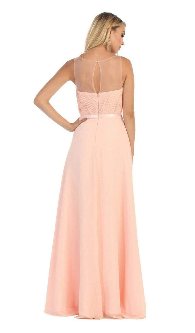 May Queen - MQ1259 Statuesque Sleeveless Illusion A-Line Long Prom Dress Formal Gowns 9 May Queen - MQ1259 Statuesque Sleeveless Illusion A-Line Long Prom Dress Formal Gowns