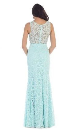 Formal Gowns May Queen - MQ1295 Stunning Beaded And Laced Illusion Sleeveless Long Formal Dress 13 Formal Gowns May Queen - MQ1295 Stunning Beaded And Laced Illusion Sleeveless Long Formal Dress