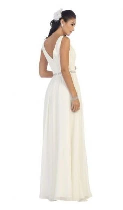 May Queen - MQ1400 Jeweled V-Neck Chiffon A-Line Evening Dress - 1 Pc Emerald Gr In Size 8 Available Formal Gowns 7 May Queen - MQ1400 Jeweled V-Neck Chiffon A-Line Evening Dress - 1 Pc Emerald Gr In Size 8 Available Formal Gowns