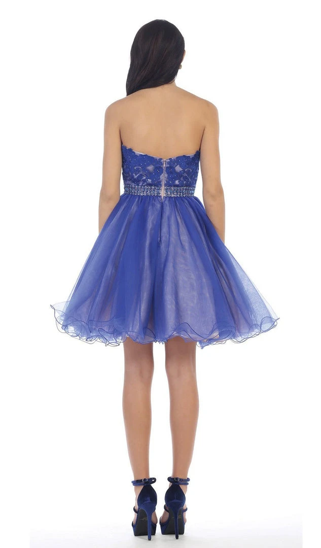 Cocktail Dresses May Queen - MQ1425 Flirty Laced Embellished Sweetheart A-Line Cocktail Dress 8 Cocktail Dresses May Queen - MQ1425 Flirty Laced Embellished Sweetheart A-Line Cocktail Dress