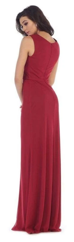 May Queen - MQ1450 Sleeveless Sequins Chiffon Dress With Lace Jacket 7 May Queen - MQ1450 Sleeveless Sequins Chiffon Dress With Lace Jacket