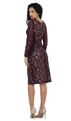 May Queen - MQ1458 Sequined Jewel Sheath Cocktail Dress Cocktail Dresses 10 May Queen - MQ1458 Sequined Jewel Sheath Cocktail Dress Cocktail Dresses