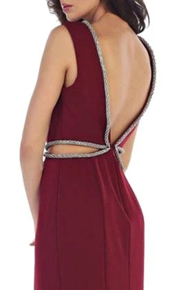 Formal Gowns May Queen - MQ1468 Sleeveless Embellished Low V-Back Evening Dress