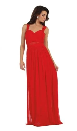 May Queen - MQ1471 Pleated Illusion Midriff Cutout Chiffon Prom Dress Formal Gowns 16 May Queen - MQ1471 Pleated Illusion Midriff Cutout Chiffon Prom Dress Formal Gowns