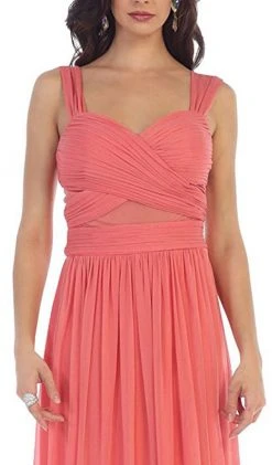 May Queen - MQ1471 Pleated Illusion Midriff Cutout Chiffon Prom Dress Formal Gowns 11 May Queen - MQ1471 Pleated Illusion Midriff Cutout Chiffon Prom Dress Formal Gowns