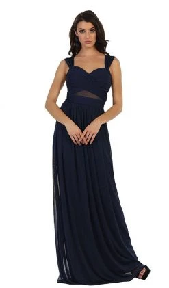 May Queen - MQ1471 Pleated Illusion Midriff Cutout Chiffon Prom Dress Formal Gowns 14 May Queen - MQ1471 Pleated Illusion Midriff Cutout Chiffon Prom Dress Formal Gowns