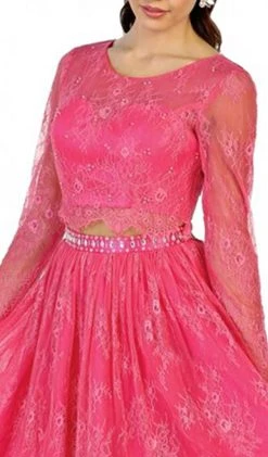 May Queen - MQ1490 Sheer Long Sleeve A-line Cocktail Dress Cocktail Dresses 11 May Queen - MQ1490 Sheer Long Sleeve A-line Cocktail Dress Cocktail Dresses