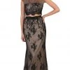 Formal Gowns May Queen - MQ1493 Two Piece Scoop Lace And Mesh Evening Gown