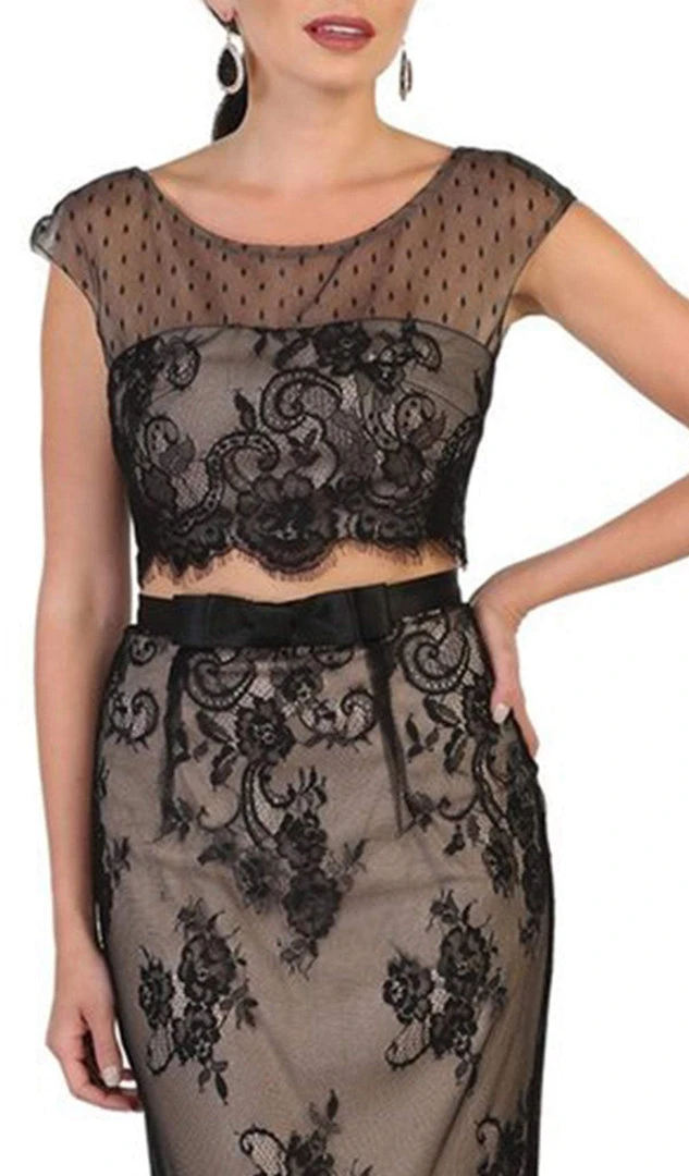 Formal Gowns May Queen - MQ1493 Two Piece Scoop Lace And Mesh Evening Gown 4 Formal Gowns May Queen - MQ1493 Two Piece Scoop Lace And Mesh Evening Gown