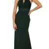 May Queen - MQ1506 Halter Bead Embellished Prom Dress
