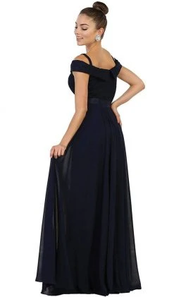 May Queen - MQ1540 Cold Shoulder Lace Prom Dress Formal Gowns