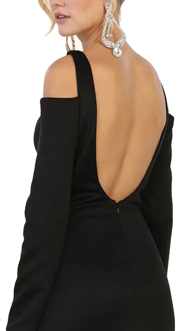 Formal Gowns May Queen - MQ1544 Long Sleeve Bateau Sheath Prom Dress 6 Formal Gowns May Queen - MQ1544 Long Sleeve Bateau Sheath Prom Dress