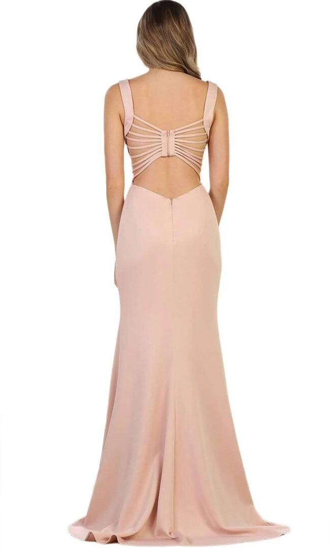 May Queen - MQ1560 Sleeveless Strappy Back Satin Evening Gown Formal Gowns 4 May Queen - MQ1560 Sleeveless Strappy Back Satin Evening Gown Formal Gowns