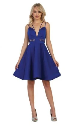 May Queen - MQ1566 Strappy Sweetheart A-Line Cocktail Dress Cocktail Dresses