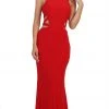 Formal Gowns May Queen - MQ1571 Sleeveless Banded Contoured Cutout Gown
