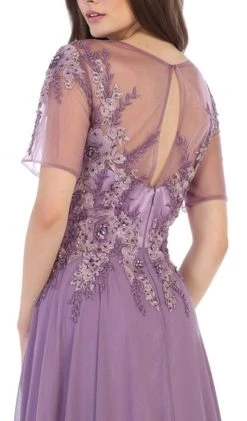 May Queen - MQ1589 Embroidered Sheer A-Line Evening Dress Formal Gowns 9 May Queen - MQ1589 Embroidered Sheer A-Line Evening Dress Formal Gowns
