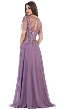 May Queen - MQ1589 Embroidered Sheer A-Line Evening Dress Formal Gowns 7 May Queen - MQ1589 Embroidered Sheer A-Line Evening Dress Formal Gowns