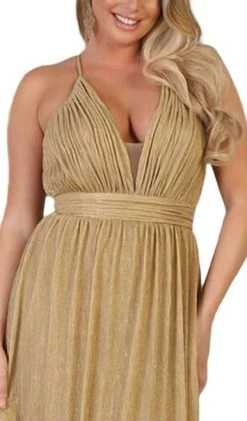 Formal Gowns May Queen - MQ1635 Ruched Plunging V-Neck A-Line Dress 10 Formal Gowns May Queen - MQ1635 Ruched Plunging V-Neck A-Line Dress