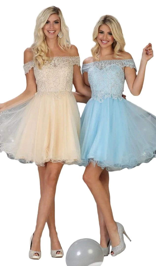 May Queen - MQ1649 Illusion Lace Off Shoulder A-Line Gown 7 May Queen - MQ1649 Illusion Lace Off Shoulder A-Line Gown